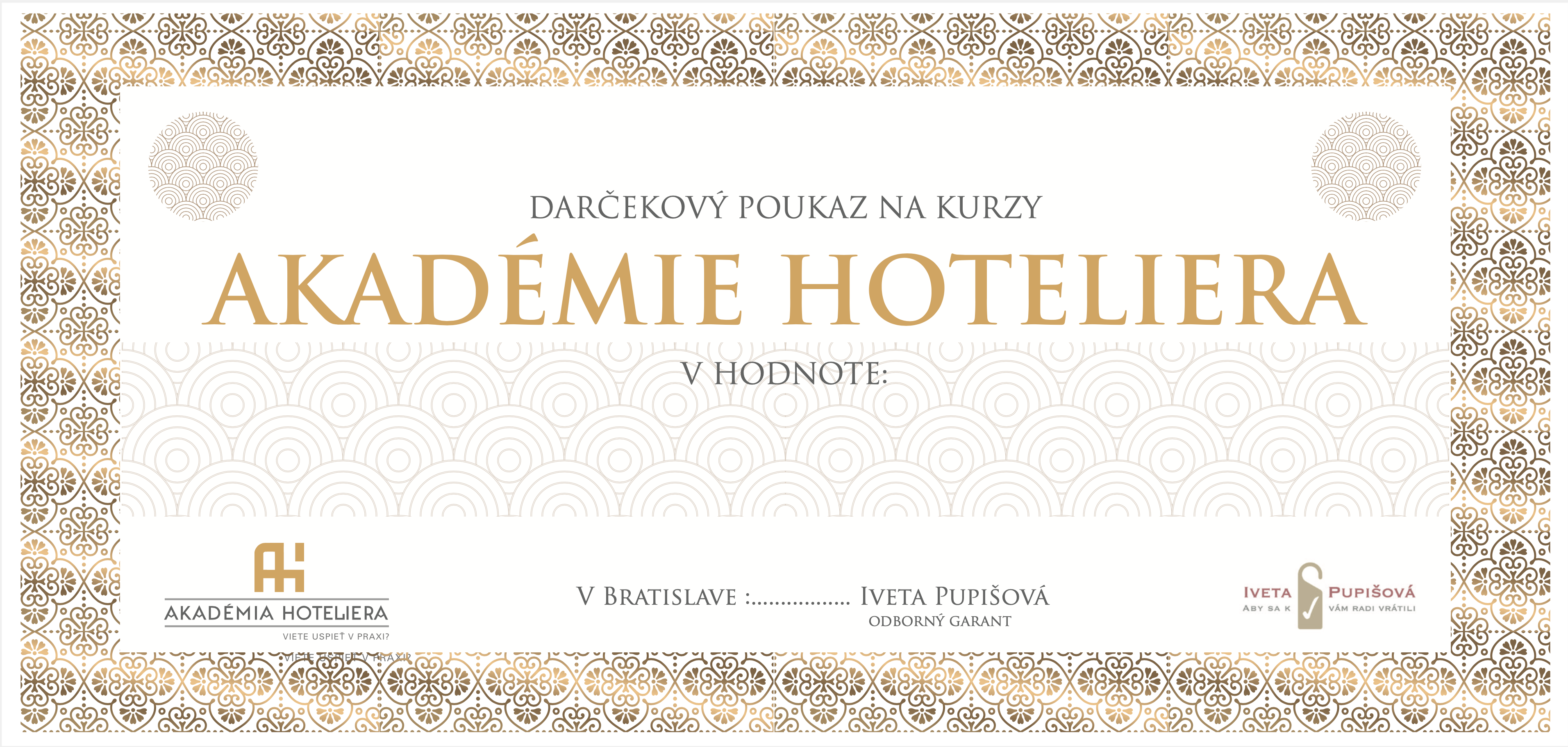 darčekový poukaz akadémia hoteliera